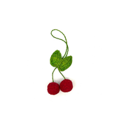 Cherry Raffia Bag Charm