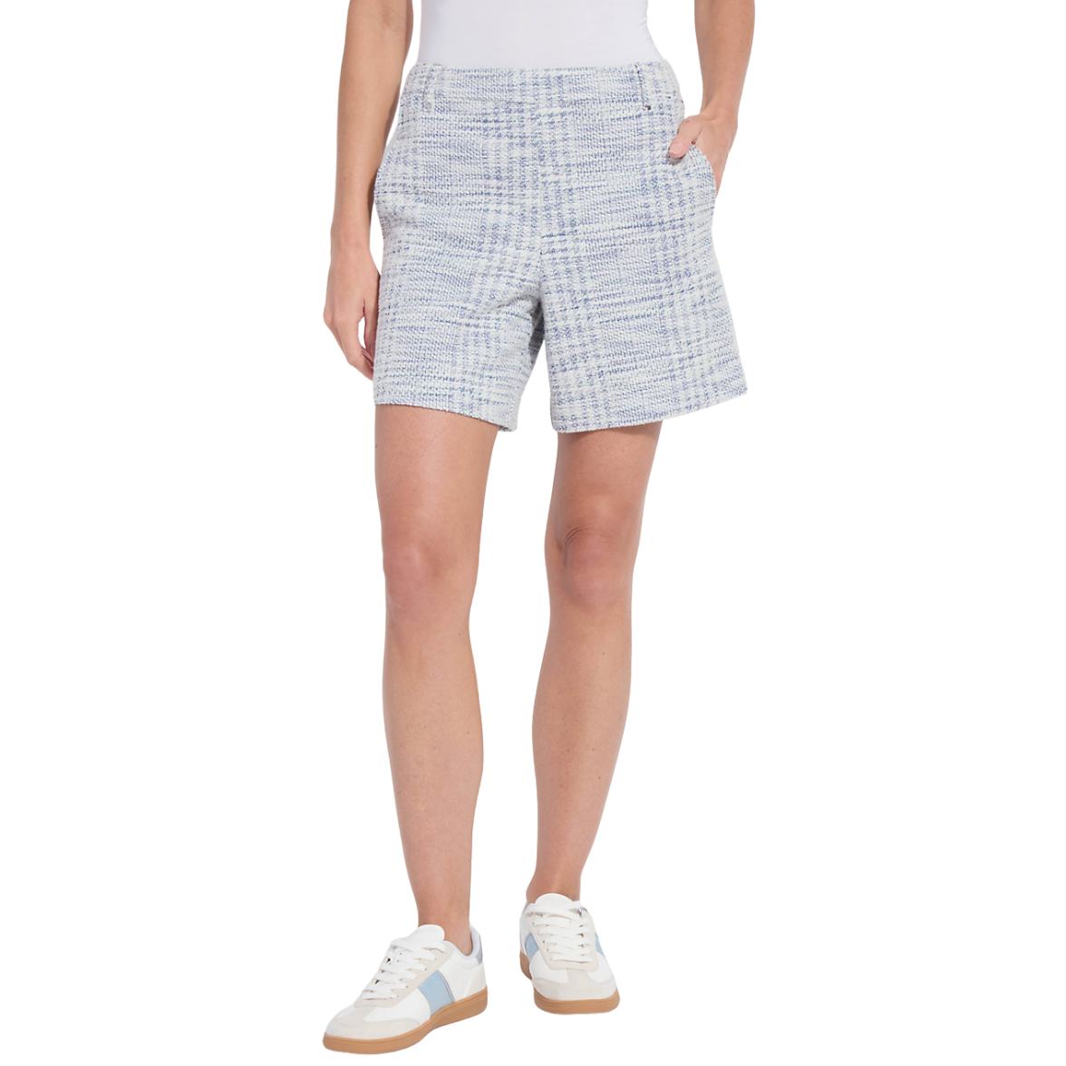 Lysse Lily Summer Tweed Short (6.5" Inseam) -Azzurro Tweed