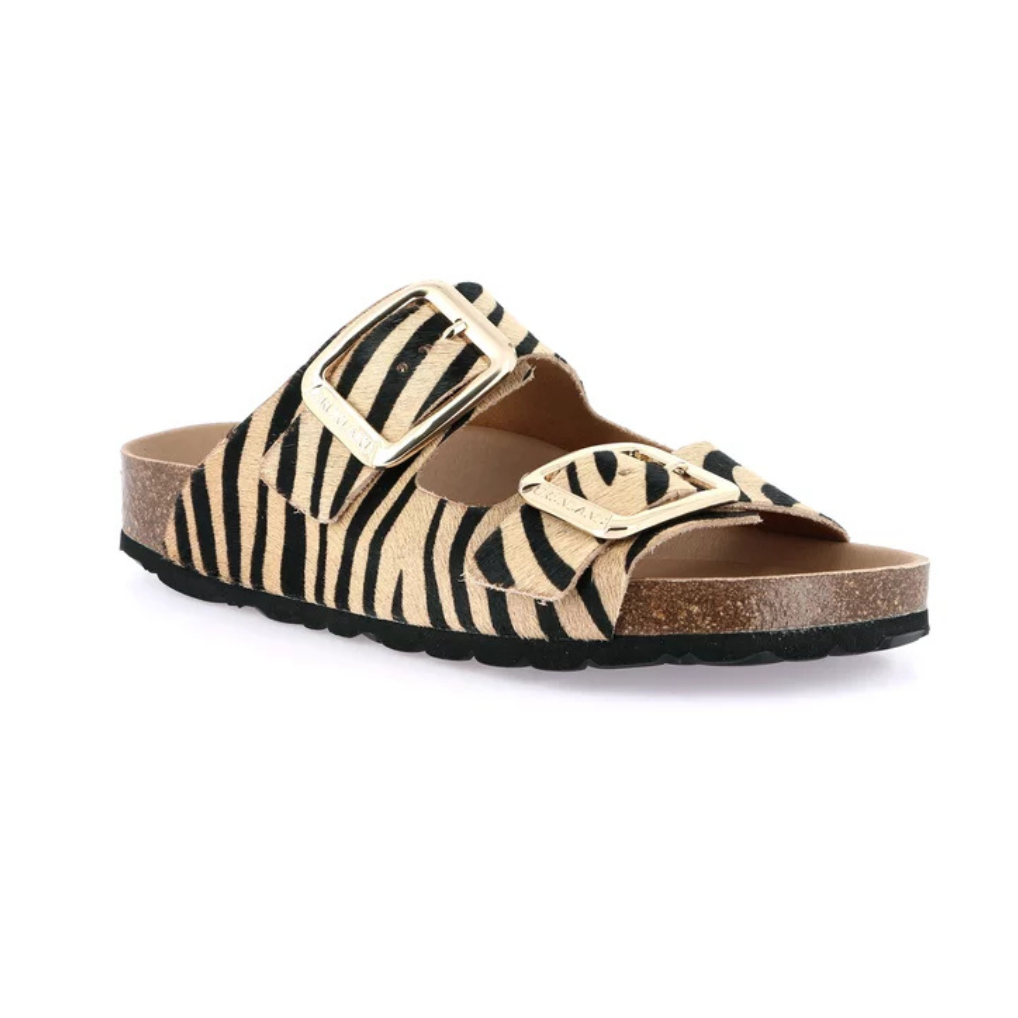 Grunland Enny Cork Animal Slipper -Cuoio