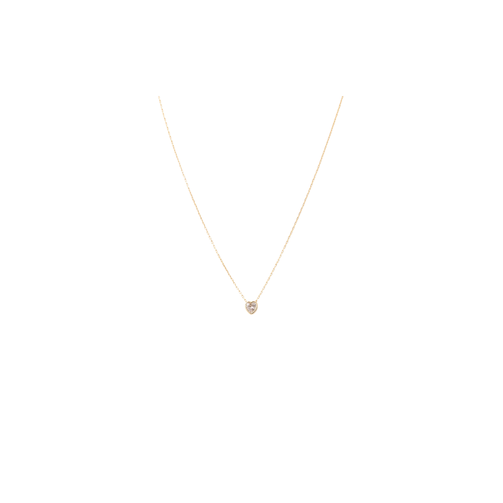 Michelle McDowell Tara Heart Necklace-Clear