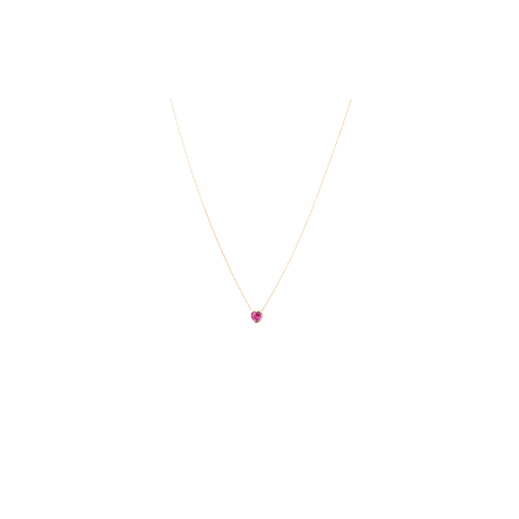 Michelle McDowell Tara Heart Necklace-Pink