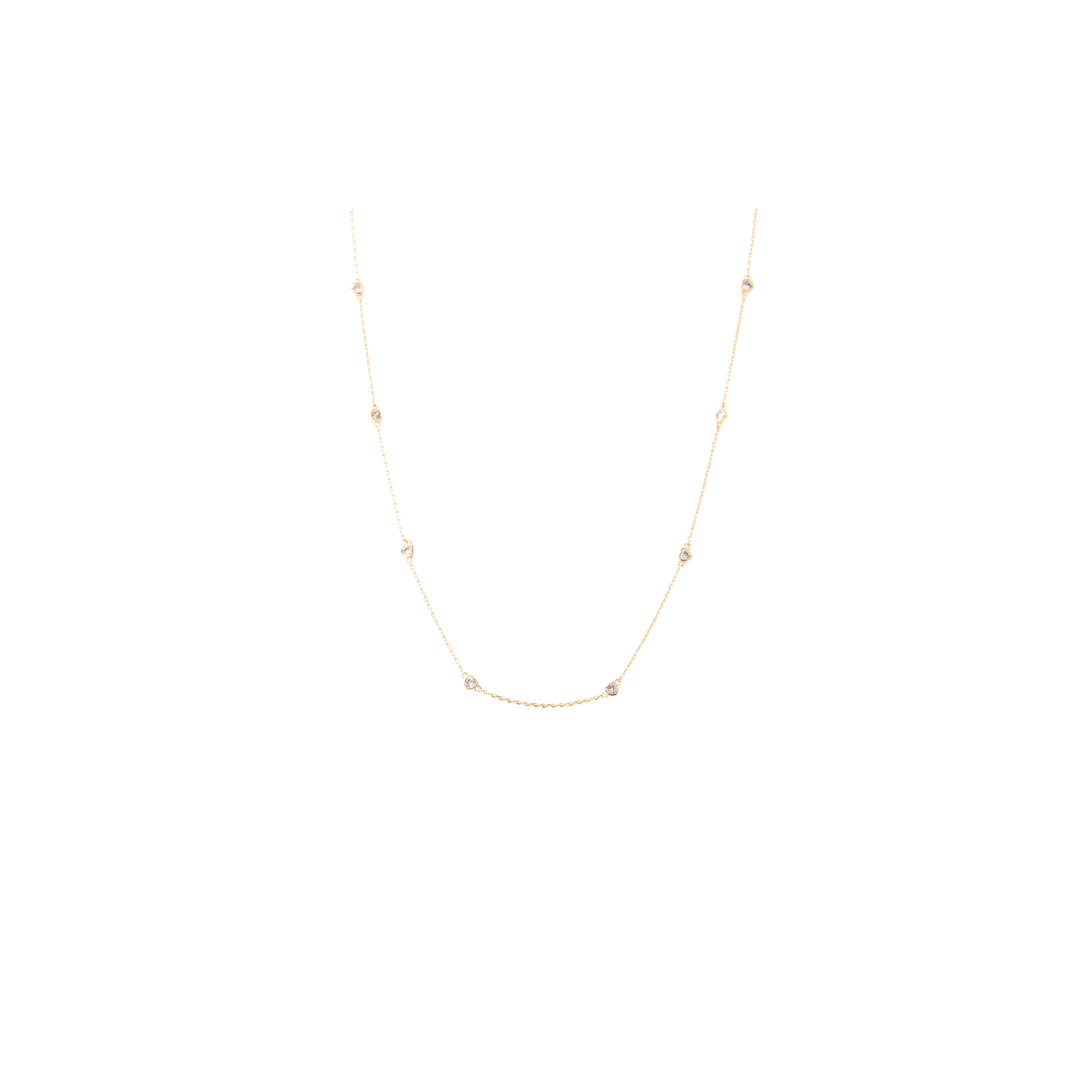 Michelle McDowell Lucia Heart Necklace-Clear