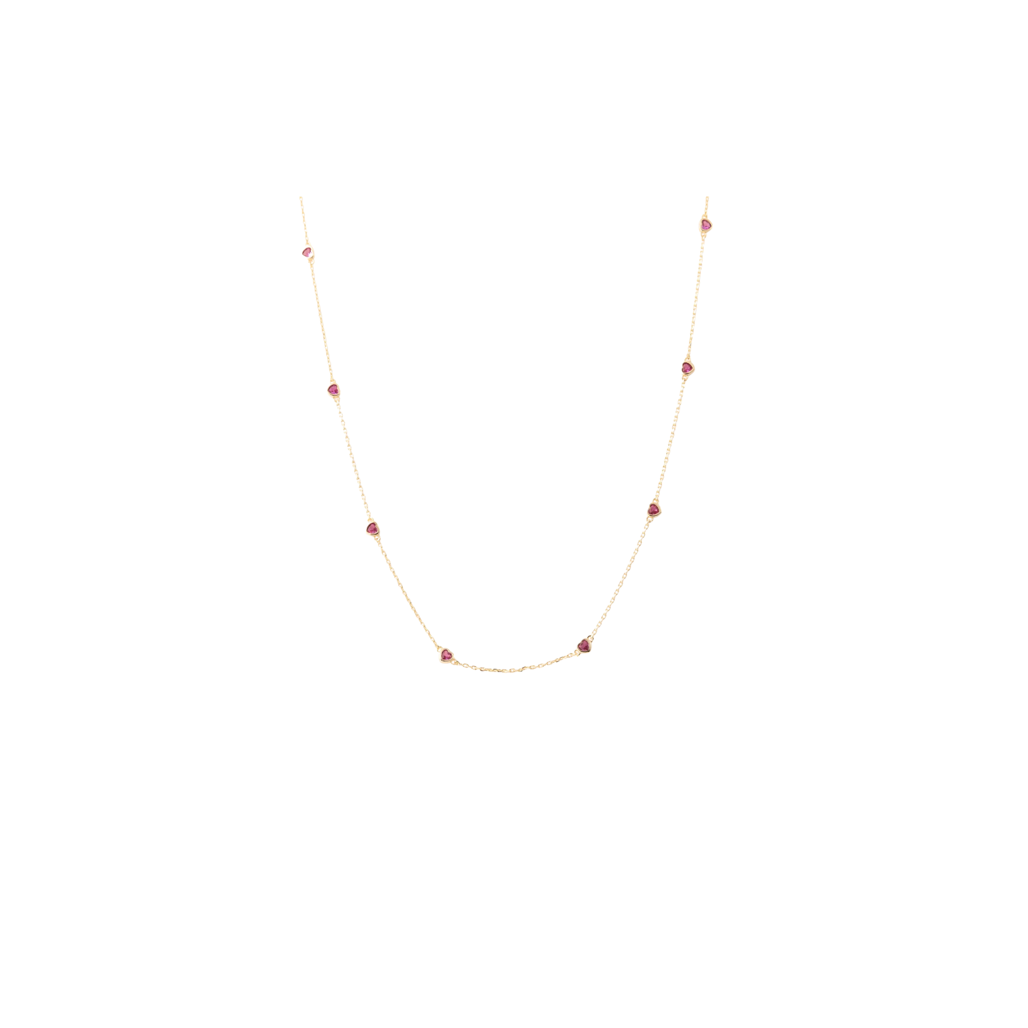 Michelle McDowell Lucia Heart Necklace-Pink