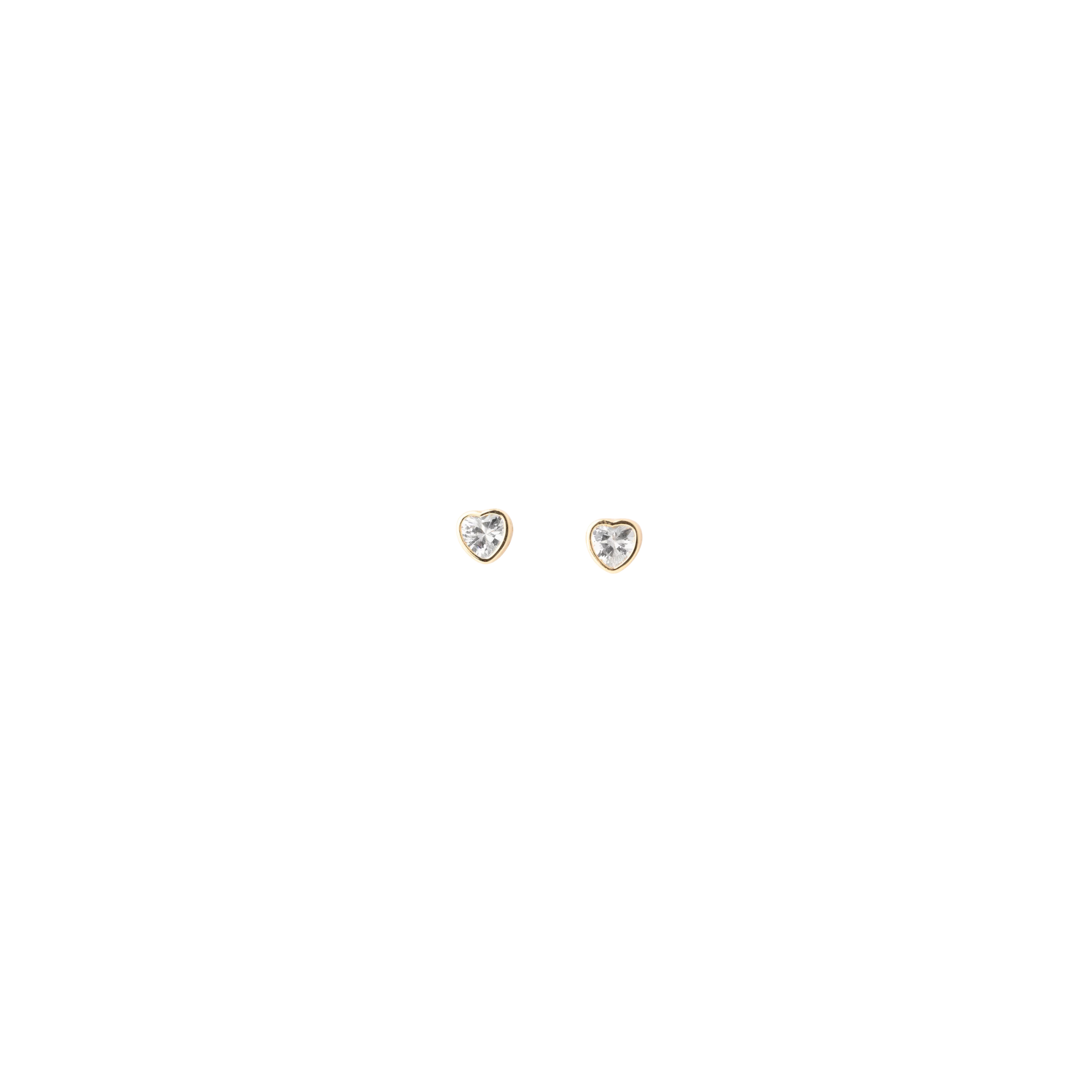 Michelle McDowell Tara Heart Earrings-Clear
