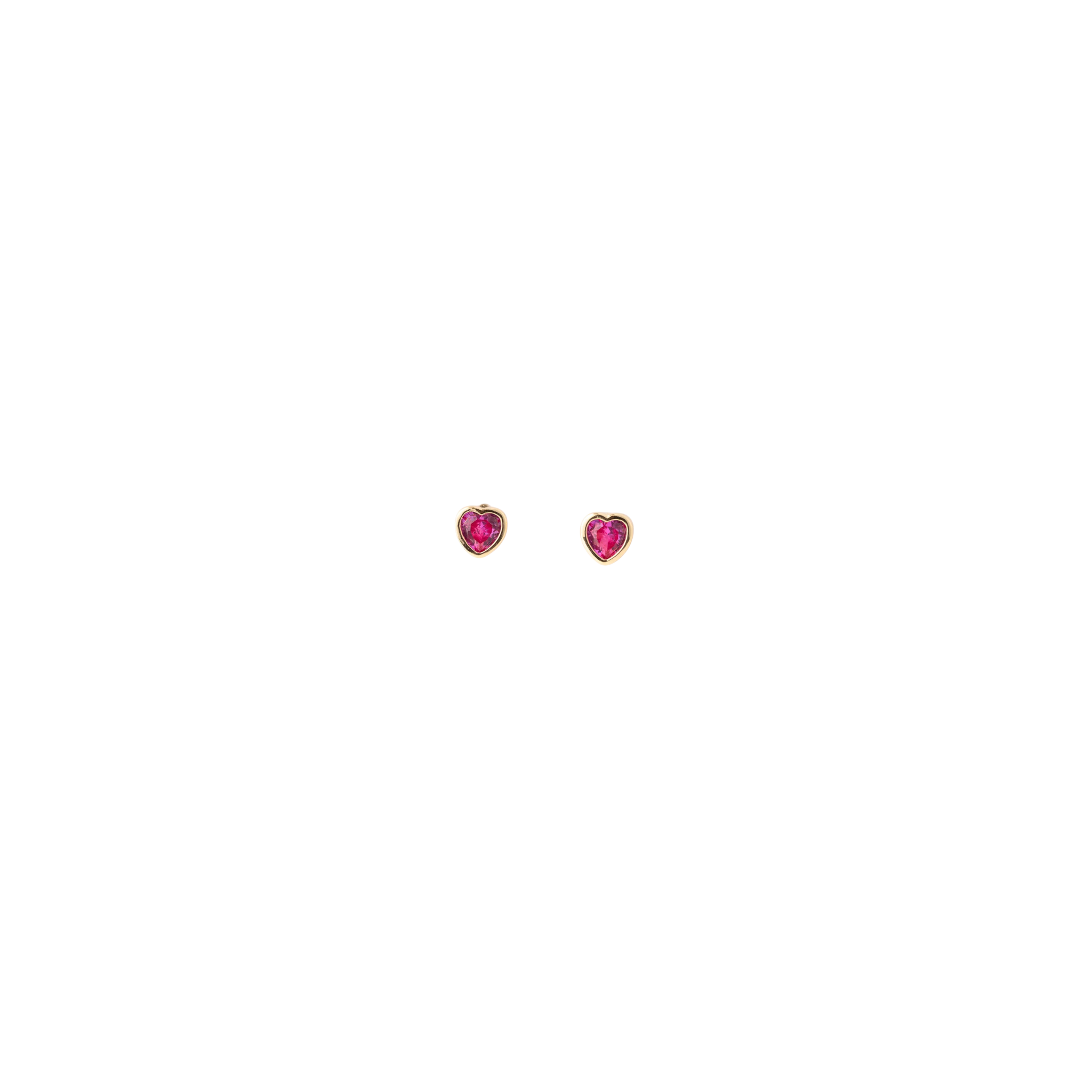 Michelle McDowell Tara Heart Earrings-Pink