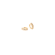 Michelle McDowell Lucia Heart Huggie Earrings-Clear
