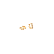Michelle McDowell Abigail Heart Huggie Earrings-Clear