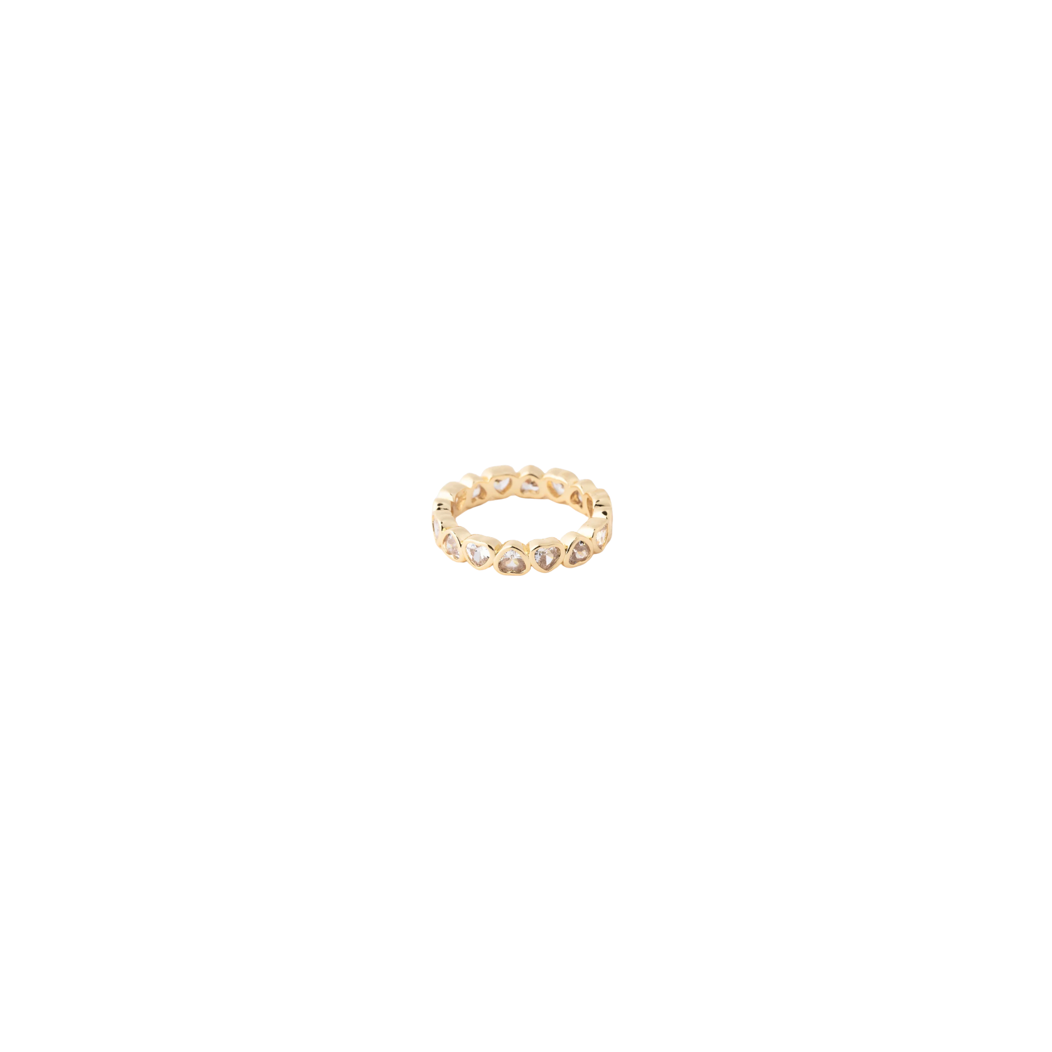 Michelle McDowell Lucia Heart Ring-Clear Size 9