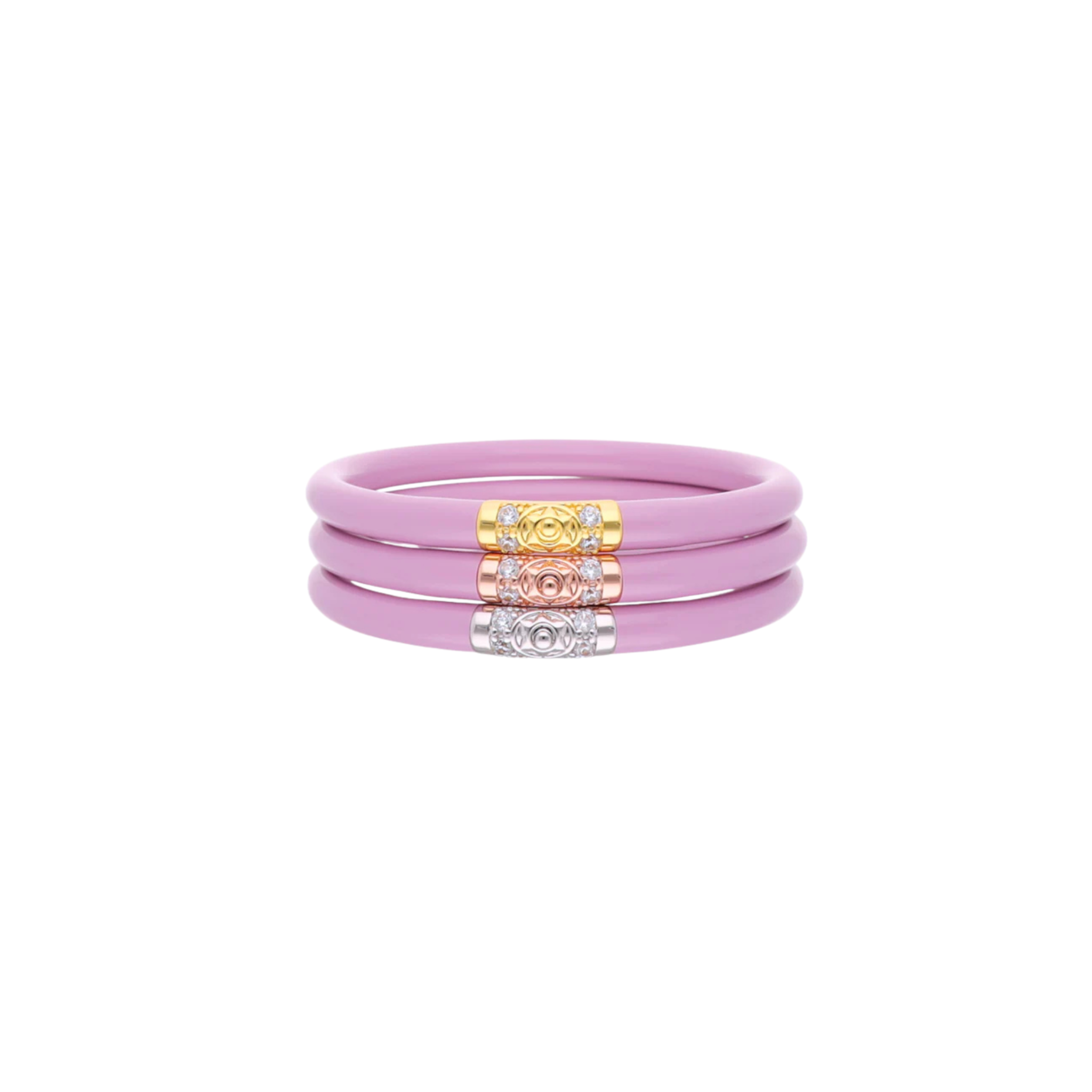 BuDhaGirl Lilac Three Kings All Weather Bangles (set of 3) Large