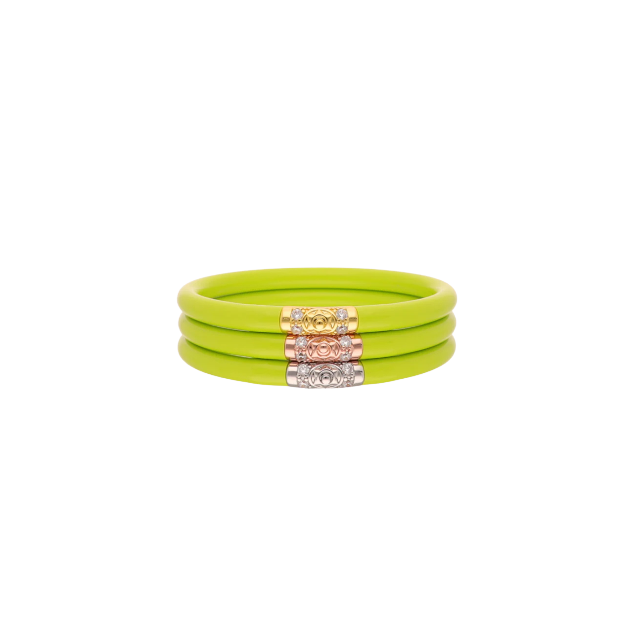 BuDhaGirl Wasabi Three Kings All Weather Bangles (set of 3) Medium