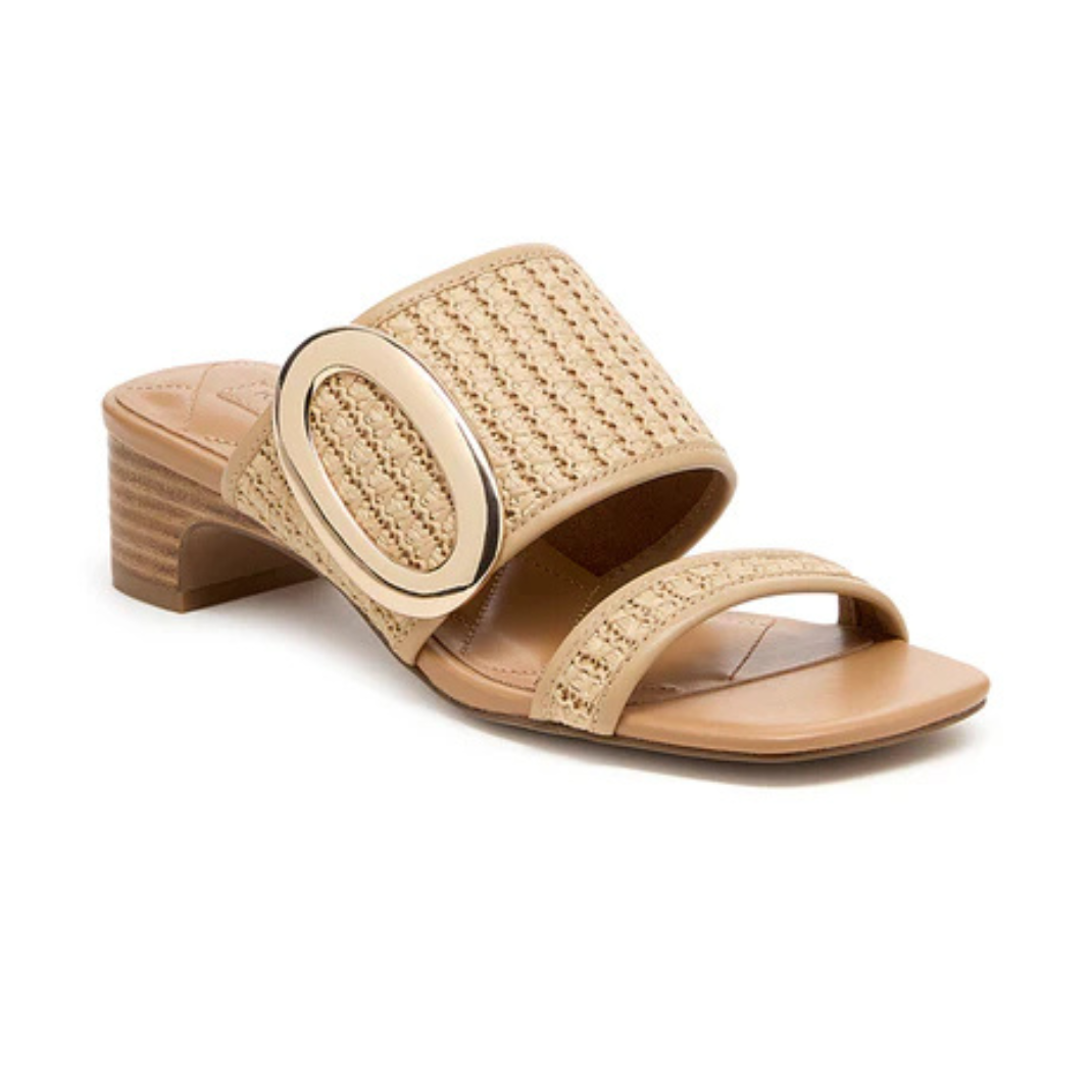 Kelsi Dagger Ava Raffia Mule Sandal -Natural