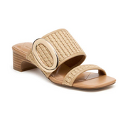 Kelsi Dagger Ava Raffia Mule Sandal -Natural