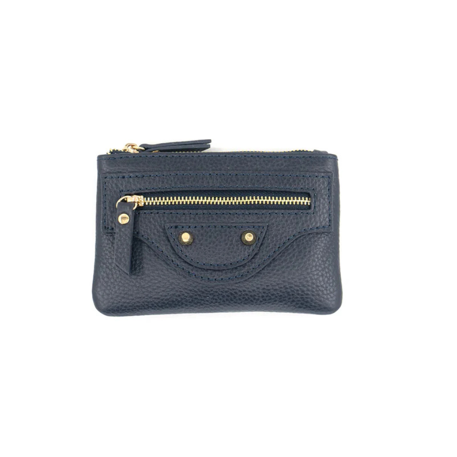 BC Bags Genuine Leather Wallet #147 -Navy