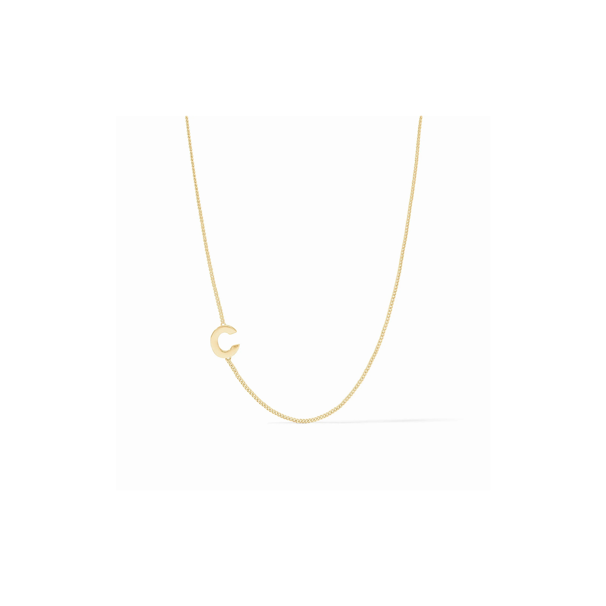Julie Vos Initial Delicate Necklace Gold -C