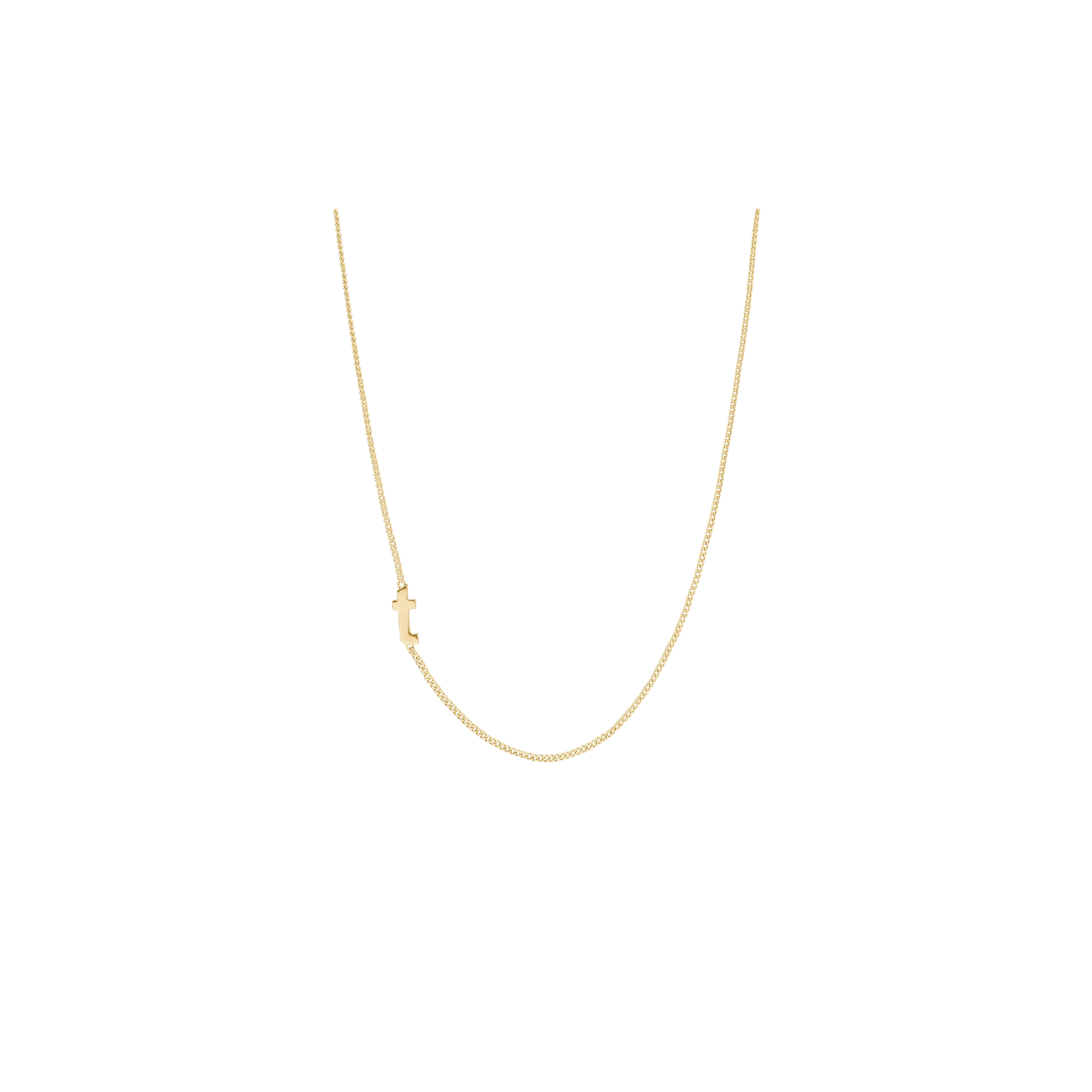 Julie Vos Initial Delicate Necklace Gold -T