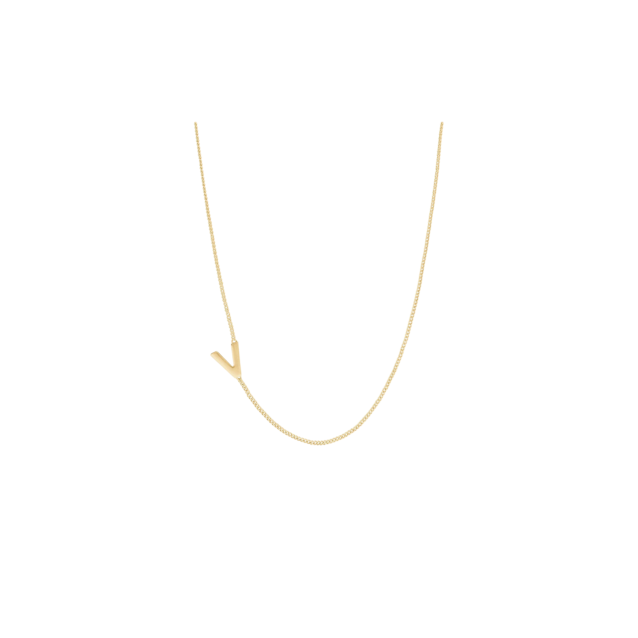 Julie Vos Initial Delicate Necklace Gold -V