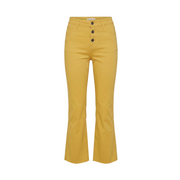 APNY Cropped Straight Leg Jean w/ Exposed Buttons -Popcorn Yellow