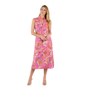 Jude Connally Kristen Maxi Dress -Stained Glass Hot Pink Gold