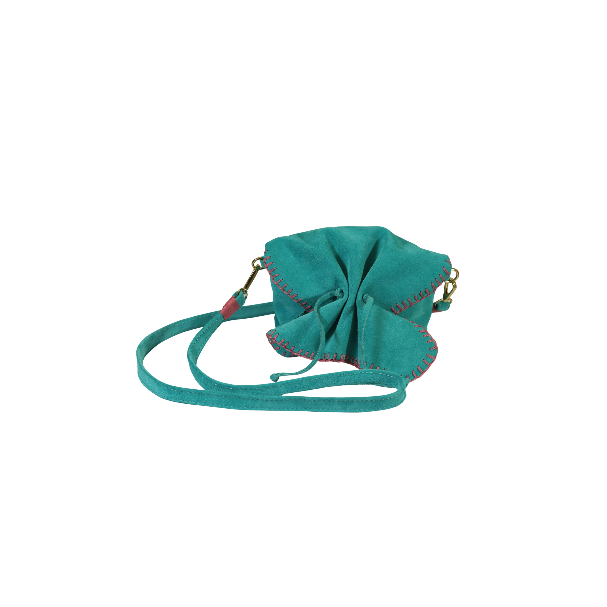 Carlos Falchi Mini Butterfly Bag -Sky Suede