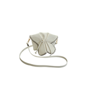 Carlos Falchi Mini Butterfly Bag -Winter White Top Grain Leather