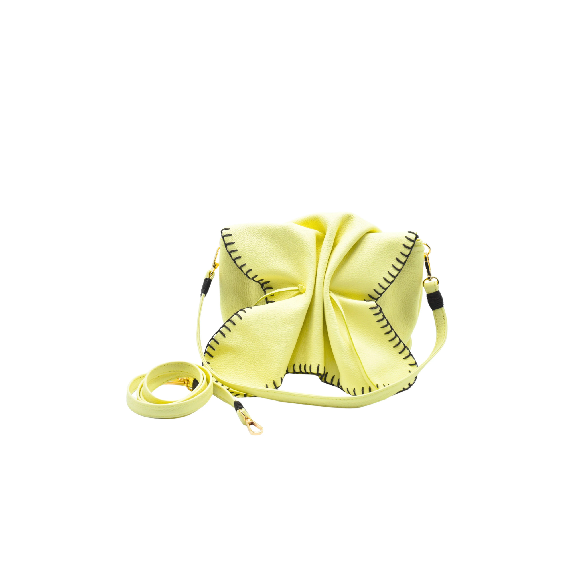 Carlos Falchi Butterfly Bag -Lemon Top Grain Leather