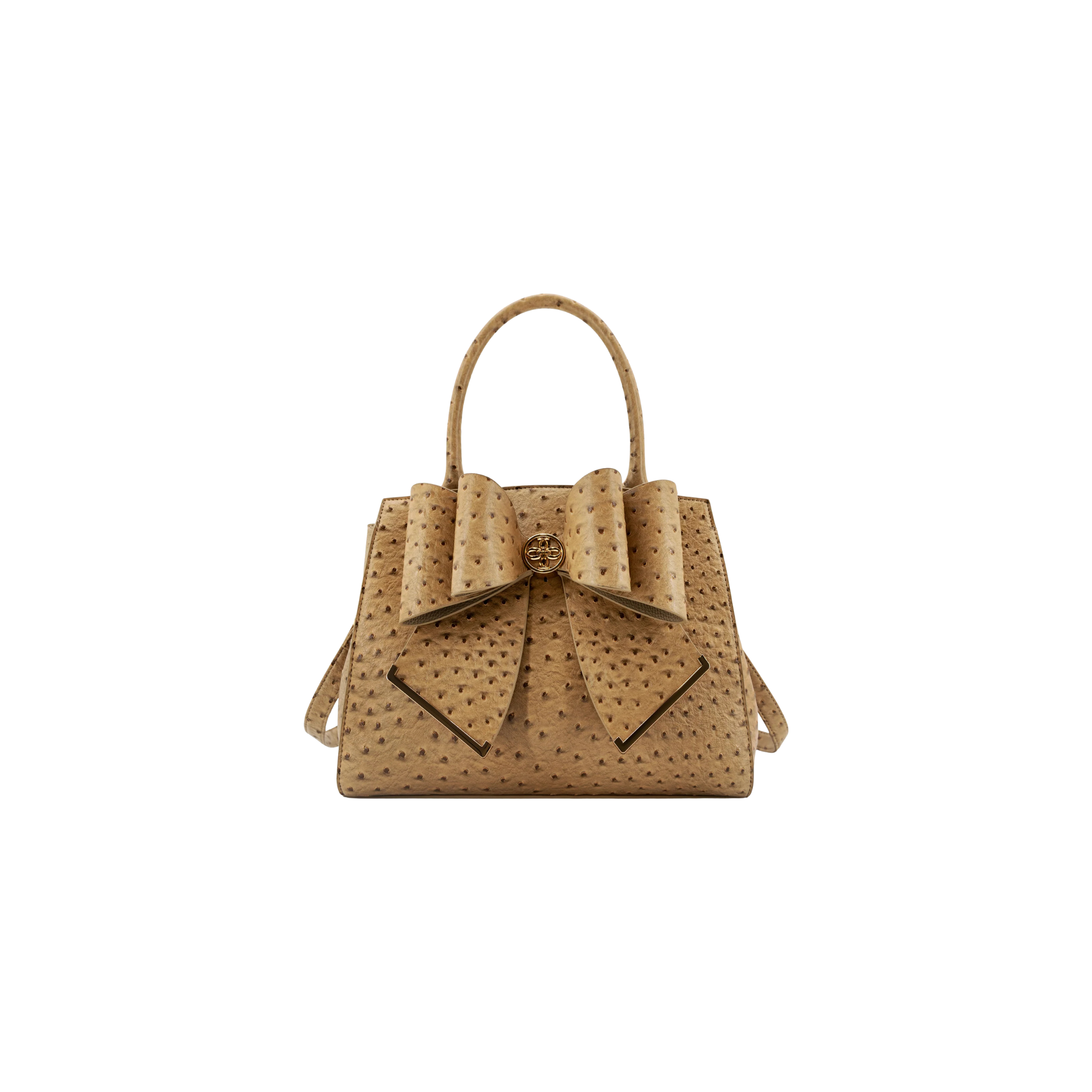 Colette Bow Crossbody Bag -Beige