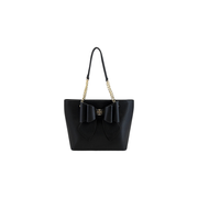 Aubrey Bow Vegan Tote Bag -Black