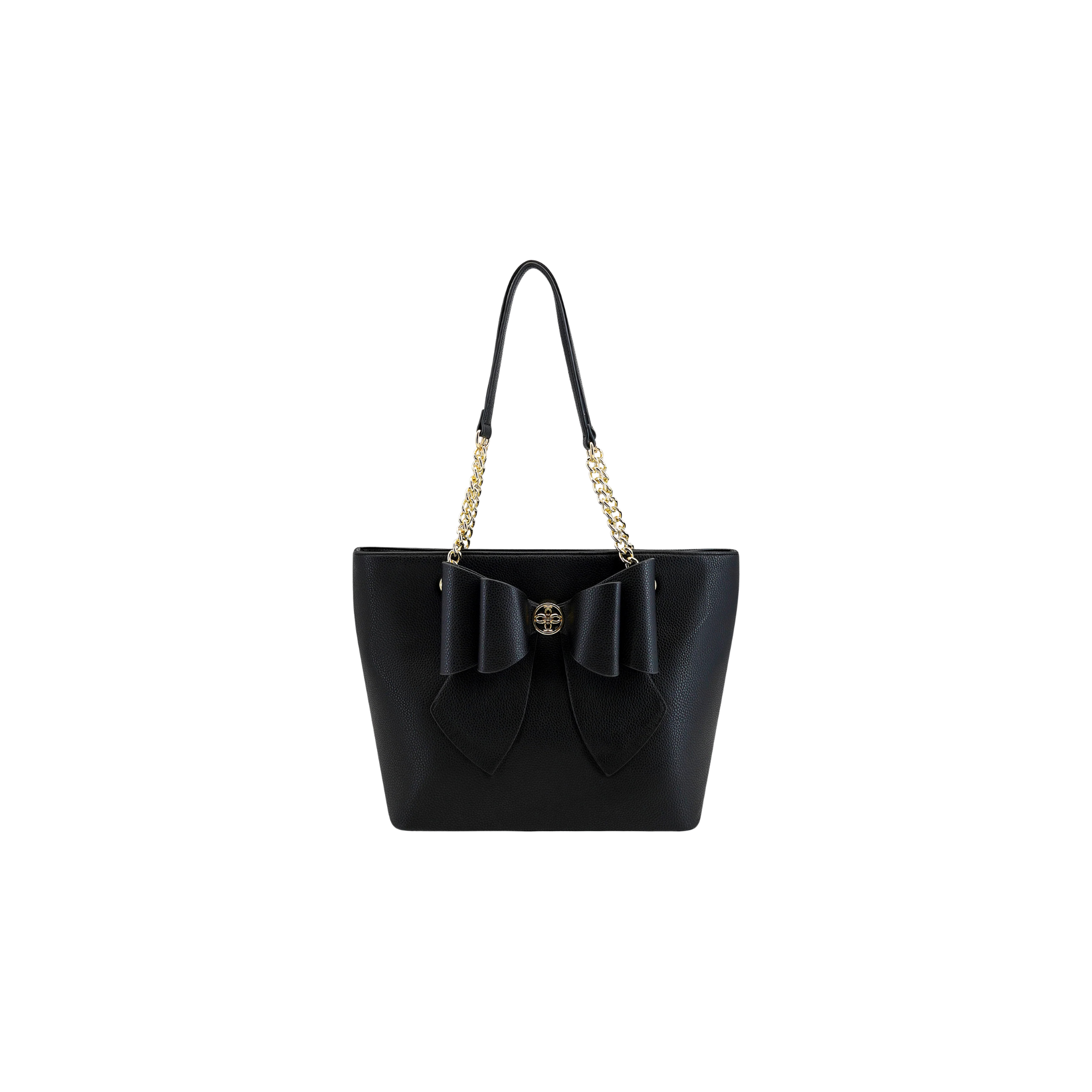 Aubrey Bow Vegan Tote Bag -Black
