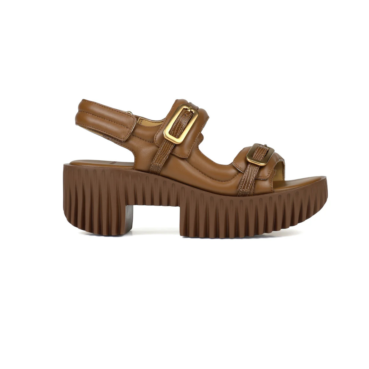 4CCCCEES Plia Kiko Platform Slingback Sandal -Brown
