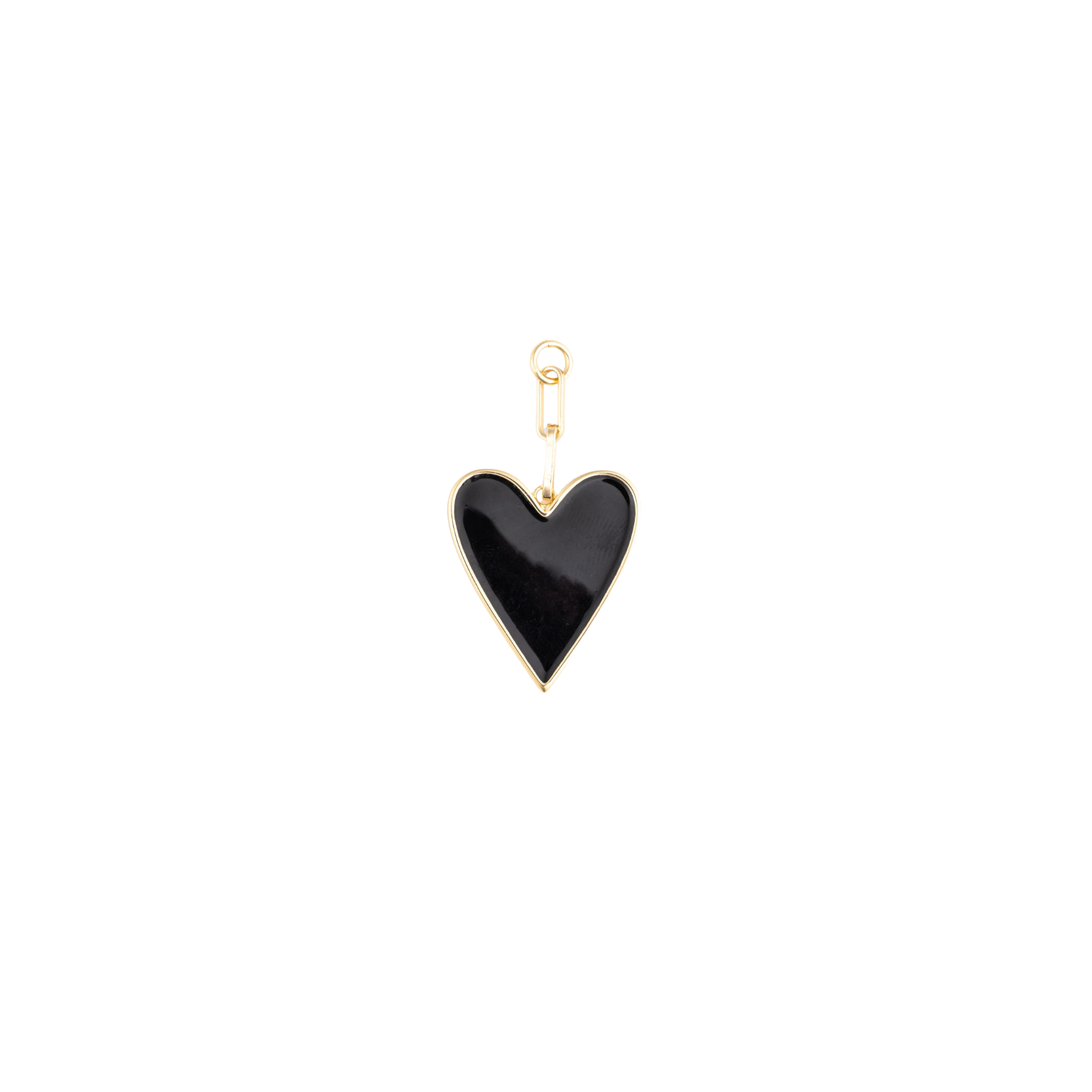 Michelle McDowell Bag Charm -Enamel Heart Black