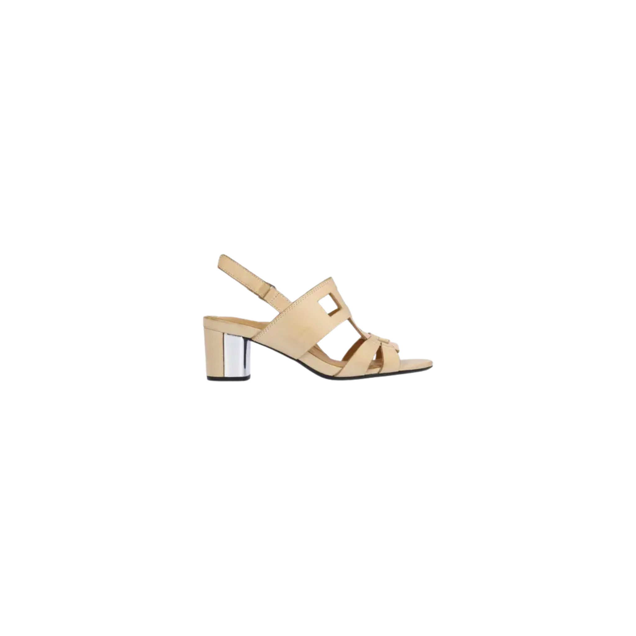 L'Amour Des Pieds Marise Leather Sling Back Sandal -Cream Waxy Leather