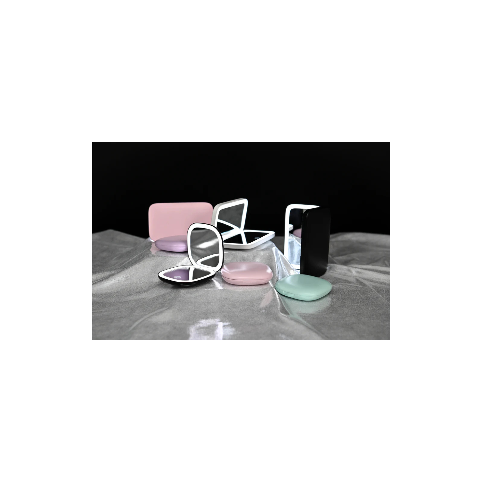 Compact At Last Makeup Mirror -Small White (1x/5x)