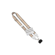 Save the Girls: Clip & Go Strap w/ Zippered Pouch -Grey/Gold/White
