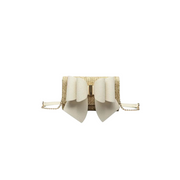 Like Dreams Bonnie Straw Walet Bowtie Crossbody Bag-White