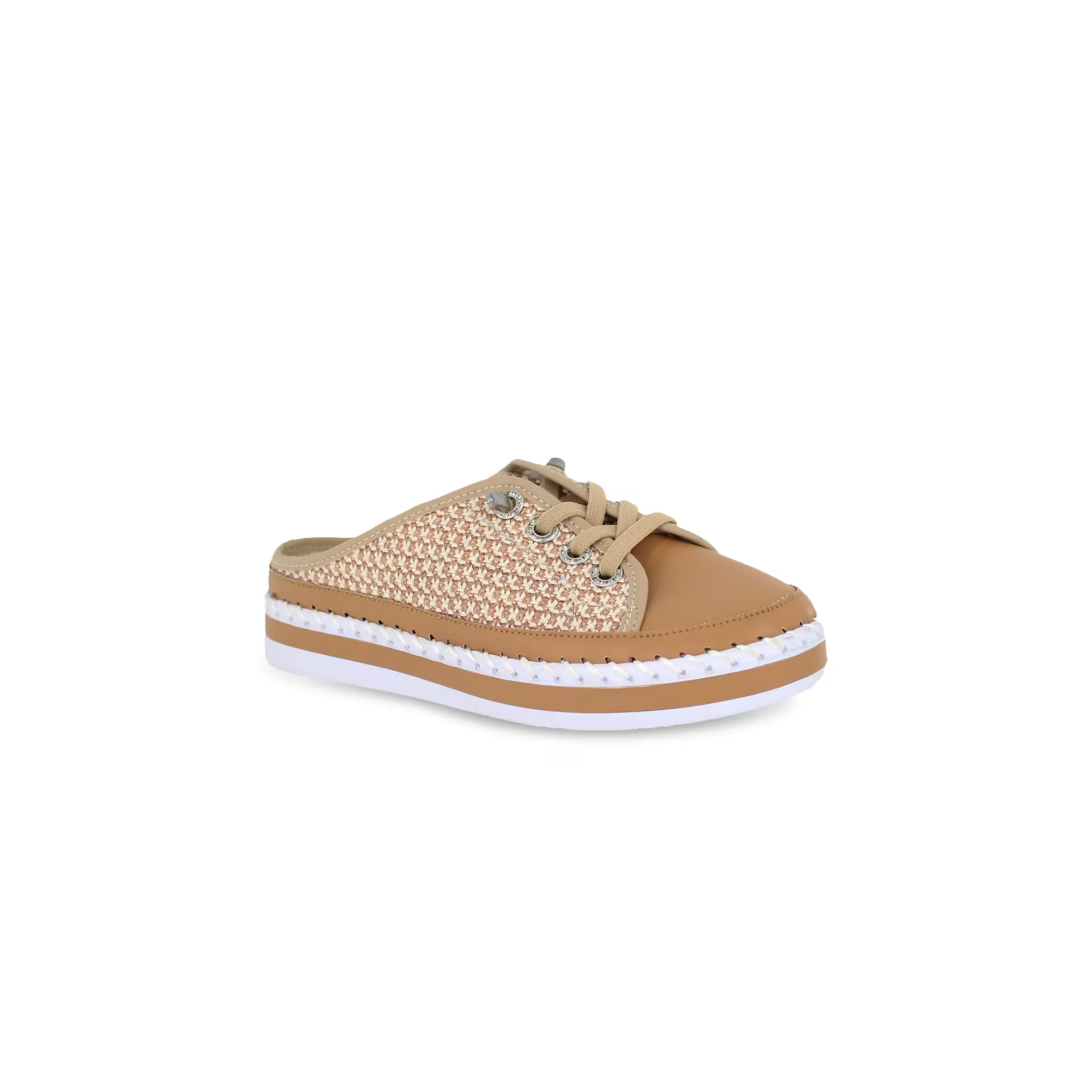 Bernie Mev Jive Weave Slide Sneaker -Nude