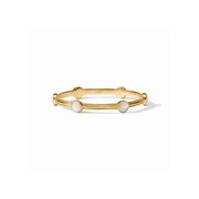 Julie Vos Essex Stone Bangle-Gold/Mother of Pearl (M)