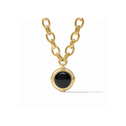 Julie Vos Essex Statement Necklace-Gold/Obsidian Black