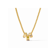 Julie Vos Cobblestone Loop Necklace-Gold/Multi Stone Cat's Eye