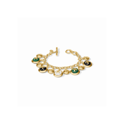 Julie Vos Essex Charm Bracelet-Gold/Multi Stone