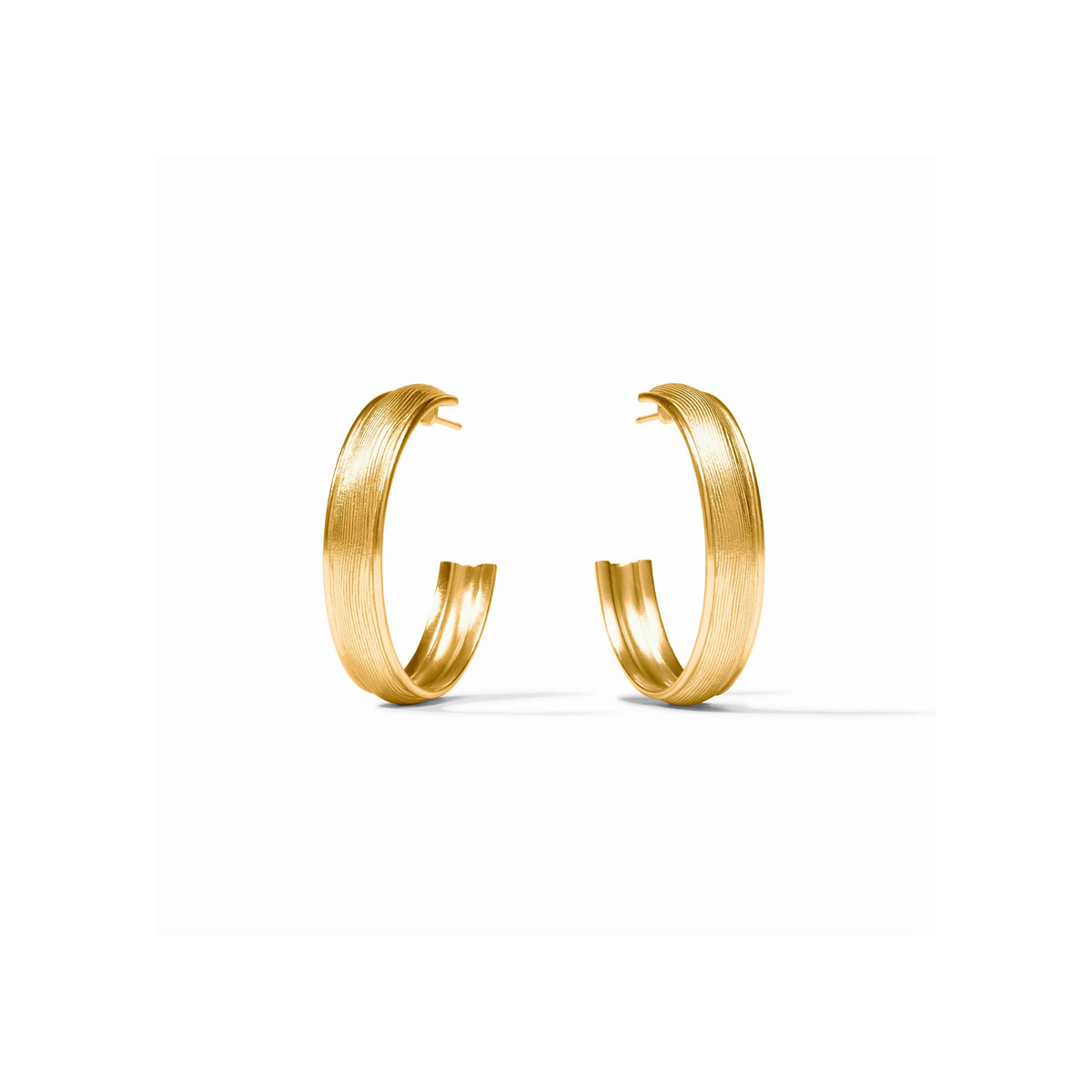 Julie Vos Cobblestone Hoop Earring-Gold (L)