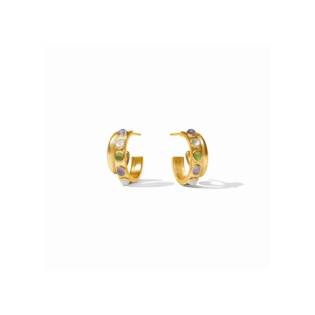 Julie Vos Cobblestone Double Hoop Earring-Gold