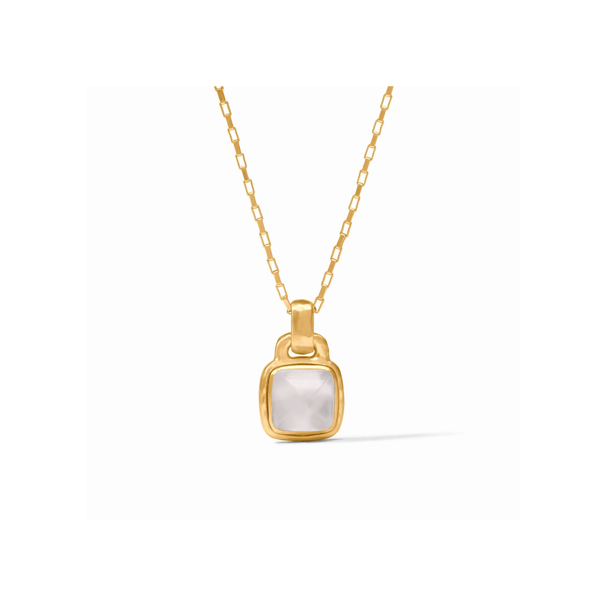 Julie Vos Sahara Solitaire Necklace-Gold/Iridescent Clear Crystal