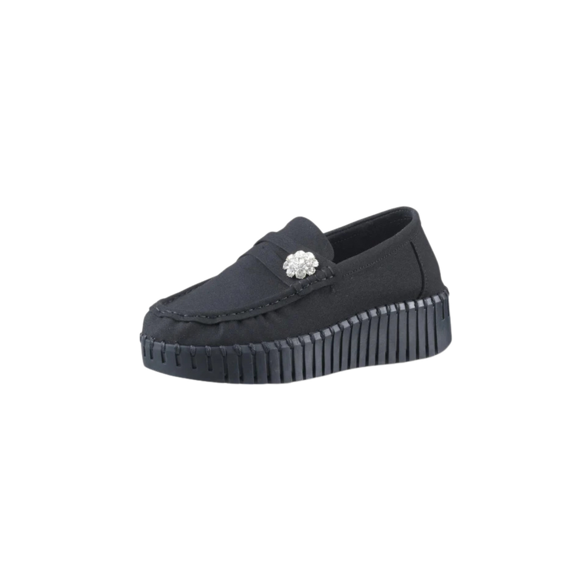 Ilse Jacobsen Tulip Penny Loafer Wedge -Black/Black
