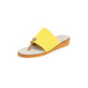 Charleston Shoe Co. IOP Wedge Flip Flop-Lemon