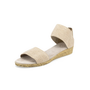 Charleston Shoe Co. Janie Espadrille Flat Sandal-Linen