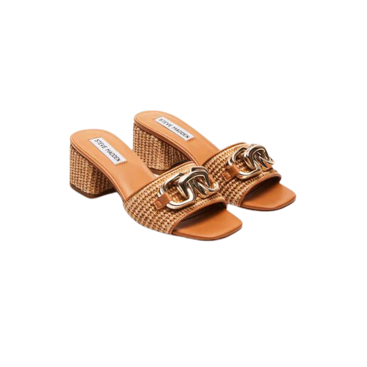 Santana Block Heel -Raffia