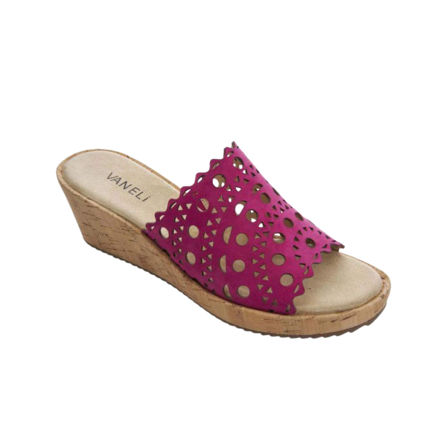 Vaneli Cammie Wedge Sandal -Fushia
