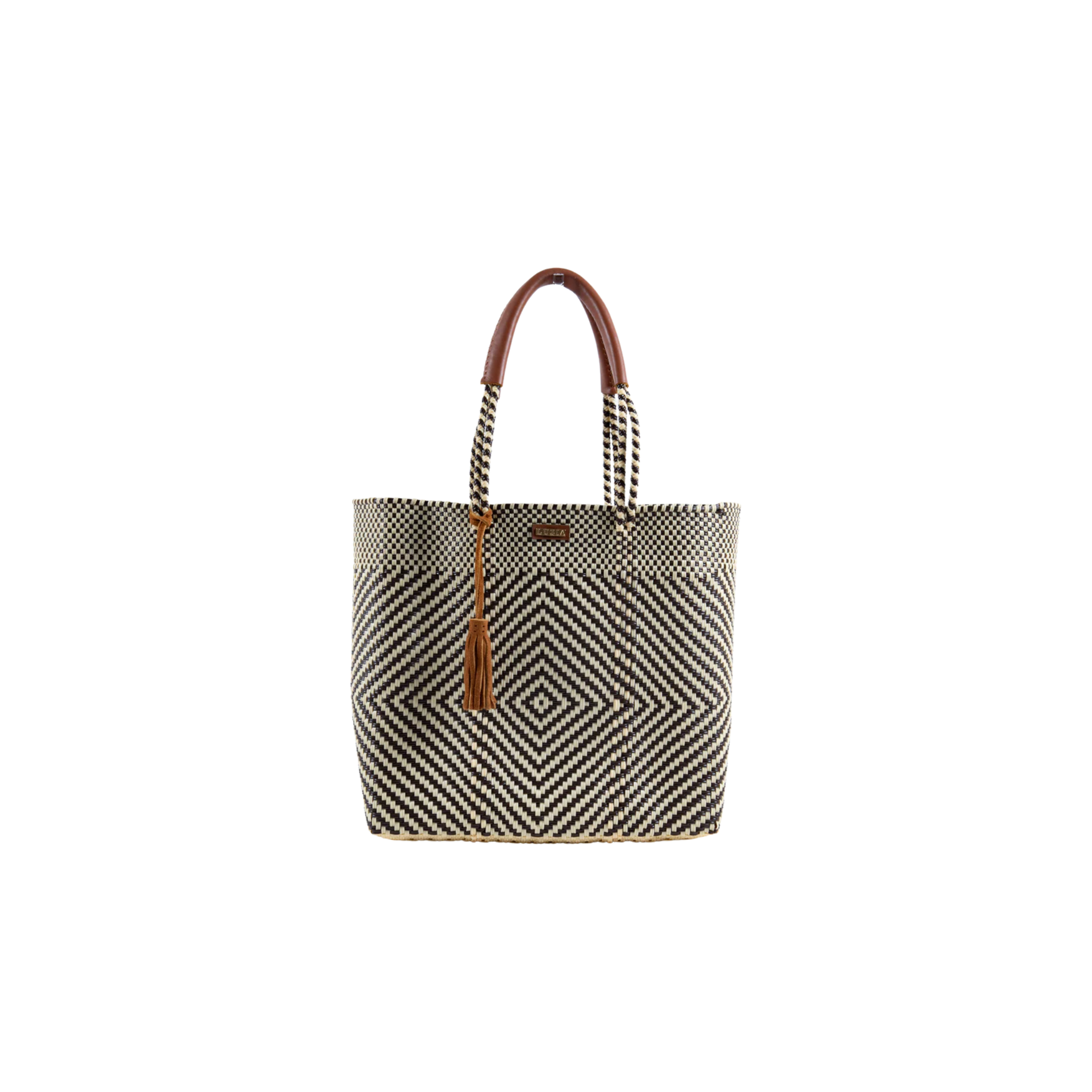 Luzia Shoulder Tote Diamond Brown Beige