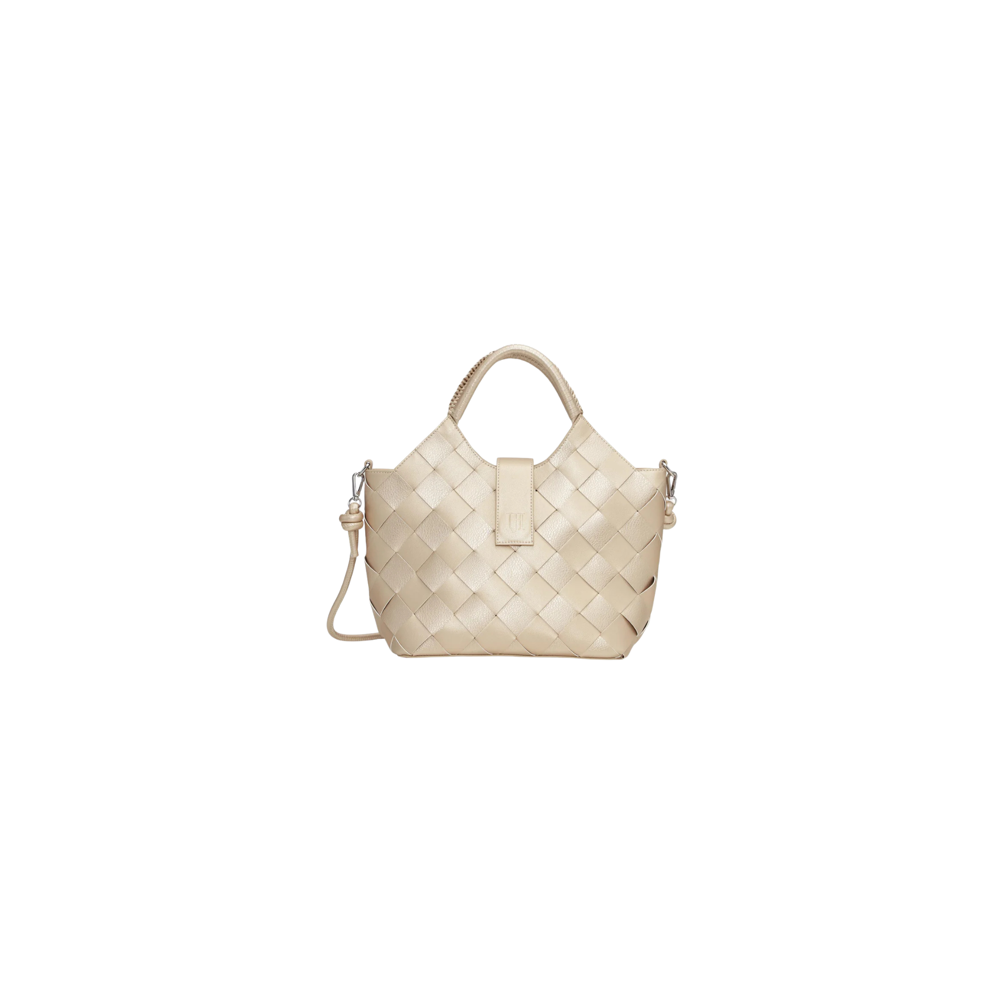 Ilse Jacobsen Braided Handbag -Platin