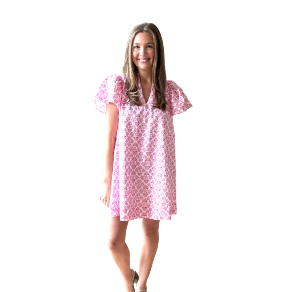 Brooke Wright Sarah Dress -Pink Suzani